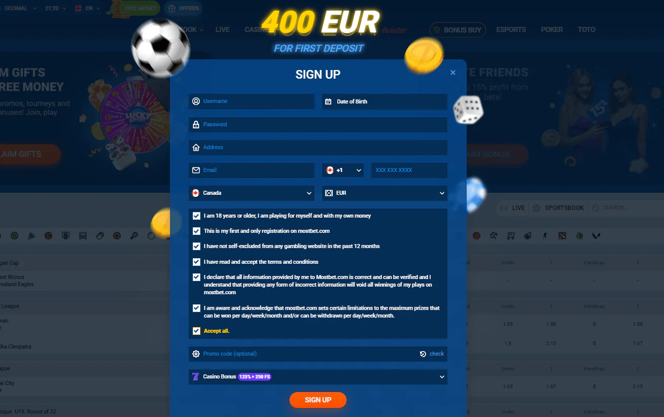 Mostbet casinokonto